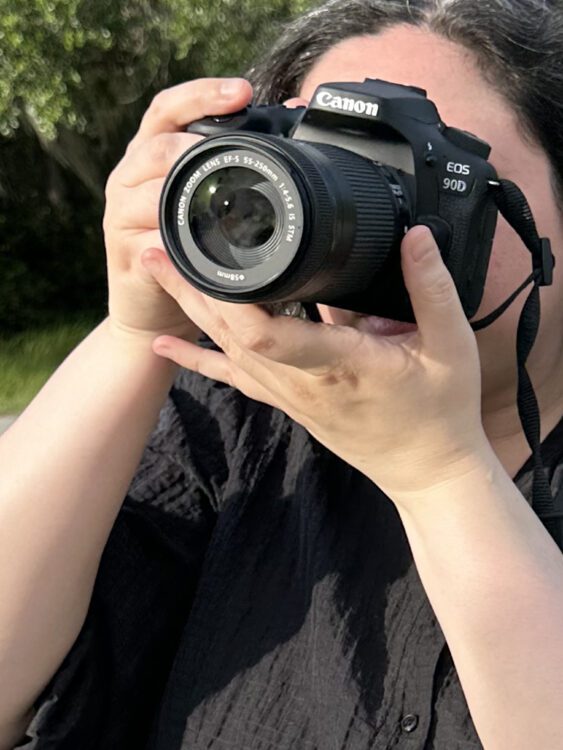 Laura with her camera 